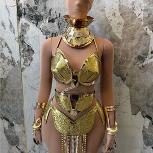 Gold Metallic Statement Set